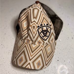 Ariat Brown and Tan Mesh Cap